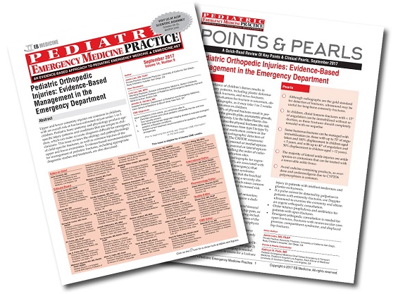 Pediatric Orthopedic Injuries: Evidence-Based Management in the Emergency Department